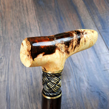 Load image into Gallery viewer, Cane Walking Stick Burl Hybrid Acryl Wood Reed Wooden Walking Cane Sticks Walking Sticks Handcrafted Handmade Cane Exclusive S1