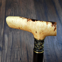 Load image into Gallery viewer, Cane Walking Stick Burl Hybrid Acryl Wood Reed Wooden Walking Cane Sticks Walking Sticks Handcrafted Handmade Cane Exclusive S1