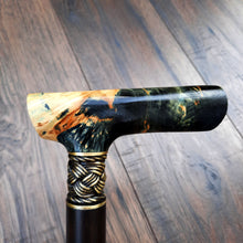 Load image into Gallery viewer, Cane Walking Stick Burl Hybrid Acryl Wood Reed Wooden Walking Cane Sticks Walking Sticks Handcrafted Handmade Cane Exclusive S4
