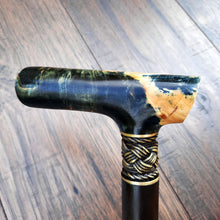 Load image into Gallery viewer, Cane Walking Stick Burl Hybrid Acryl Wood Reed Wooden Walking Cane Sticks Walking Sticks Handcrafted Handmade Cane Exclusive S4
