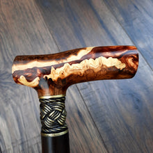 Load image into Gallery viewer, Cane Walking Stick Burl Hybrid Acryl Wood Reed Wooden Walking Cane Sticks Walking Sticks Handcrafted Handmade Cane Exclusive S6
