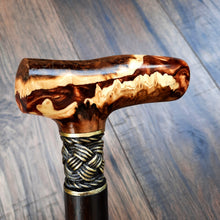 Load image into Gallery viewer, Cane Walking Stick Burl Hybrid Acryl Wood Reed Wooden Walking Cane Sticks Walking Sticks Handcrafted Handmade Cane Exclusive S6
