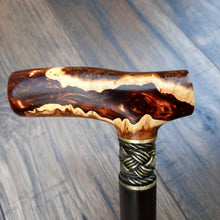 Load image into Gallery viewer, Cane Walking Stick Burl Hybrid Acryl Wood Reed Wooden Walking Cane Sticks Walking Sticks Handcrafted Handmade Cane Exclusive S6