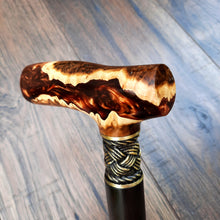 Load image into Gallery viewer, Cane Walking Stick Burl Hybrid Acryl Wood Reed Wooden Walking Cane Sticks Walking Sticks Handcrafted Handmade Cane Exclusive S6