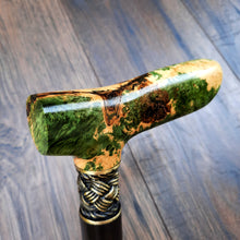 Load image into Gallery viewer, Cane Walking Stick Burl Hybrid Acryl Wood Reed Wooden Walking Cane Sticks Walking Sticks Handcrafted Handmade Cane Exclusive S7