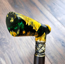 Load image into Gallery viewer, Cane Walking Stick Burl Hybrid Acryl Wood Reed Wooden Walking Cane Sticks Walking Sticks Handcrafted Handmade Cane Exclusive S9