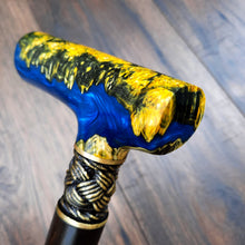 Load image into Gallery viewer, Cane Walking Stick Burl Hybrid Acryl Wood Reed Wooden Walking Cane Sticks Walking Sticks Handcrafted Handmade Cane Exclusive S10