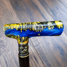 Load image into Gallery viewer, Cane Walking Stick Burl Hybrid Acryl Wood Reed Wooden Walking Cane Sticks Walking Sticks Handcrafted Handmade Cane Exclusive S10