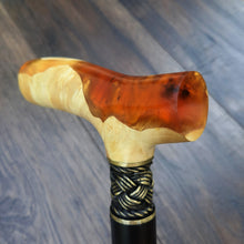 Load image into Gallery viewer, Cane Walking Stick Burl Hybrid Acryl Wood Reed Wooden Walking Cane Sticks Walking Sticks Handcrafted Handmade Cane Exclusive S13