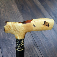 Load image into Gallery viewer, Cane Walking Stick Burl Hybrid Acryl Wood Reed Wooden Walking Cane Sticks Walking Sticks Handcrafted Handmade Cane Exclusive S13