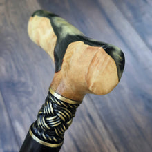 Load image into Gallery viewer, Cane Walking Stick Burl Hybrid Acryl Wood Reed Wooden Walking Cane Sticks Walking Sticks Handcrafted Handmade Cane Exclusive S14