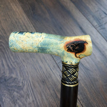 Load image into Gallery viewer, Cane Walking Stick Burl Hybrid Acryl Wood Reed Wooden Walking Cane Sticks Walking Sticks Handcrafted Handmade Cane Exclusive S16