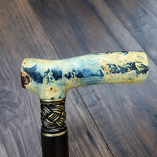 Load image into Gallery viewer, Cane Walking Stick Burl Hybrid Acryl Wood Reed Wooden Walking Cane Sticks Walking Sticks Handcrafted Handmade Cane Exclusive S16