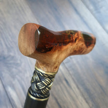 Load image into Gallery viewer, Cane Walking Stick Burl Hybrid Acryl Wood Reed Wooden Walking Cane Sticks Walking Sticks Handcrafted Handmade Cane Exclusive S20