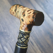 Load image into Gallery viewer, Cane Walking Stick Burl Hybrid Acryl Wood Reed Wooden Walking Cane Sticks Walking Sticks Handcrafted Handmade Cane Exclusive S21