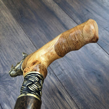 Load image into Gallery viewer, Cane Walking Stick Burl Hybrid Acryl Wood Reed Wooden Walking Cane Sticks Walking Sticks Handcrafted Handmade Cane Exclusive S22