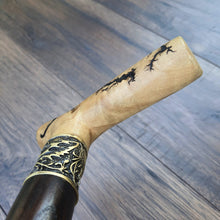 Load image into Gallery viewer, Cane Walking Stick Burl Hybrid Acryl Wood Reed Wooden Walking Cane Sticks Walking Sticks Handcrafted Handmade Cane Exclusive S23