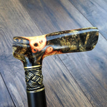 Load image into Gallery viewer, Cane Walking Stick Burl Hybrid Acryl Wood Reed Wooden Walking Cane Sticks Walking Sticks Handcrafted Handmade Cane Exclusive S27