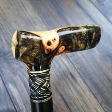Load image into Gallery viewer, Cane Walking Stick Burl Hybrid Acryl Wood Reed Wooden Walking Cane Sticks Walking Sticks Handcrafted Handmade Cane Exclusive S27