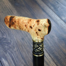 Load image into Gallery viewer, Cane Walking Stick Burl Hybrid Acryl Wood Reed Wooden Walking Cane Sticks Walking Sticks Handcrafted Handmade Cane Exclusive S27
