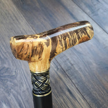Load image into Gallery viewer, Cane Walking Stick Burl Hybrid Acryl Wood Reed Wooden Walking Cane Sticks Walking Sticks Handcrafted Handmade Cane Exclusive S28