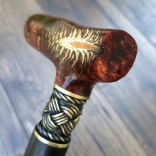 Load image into Gallery viewer, Cane Walking Stick Burl Hybrid Acryl Wood Reed Wooden Walking Cane Sticks Walking Sticks Handcrafted Handmade Cane Exclusive S31