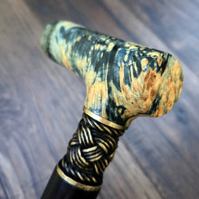 Load image into Gallery viewer, Cane Walking Stick Burl Hybrid Acryl Wood Reed Wooden Walking Cane Sticks Walking Sticks Handcrafted Handmade Cane Exclusive S34