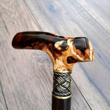 Load image into Gallery viewer, Cane Walking Stick Burl Hybrid Acryl Wood Reed Wooden Walking Cane Sticks Walking Sticks Handcrafted Handmade Cane Exclusive S35