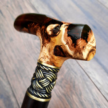 Load image into Gallery viewer, Cane Walking Stick Burl Hybrid Acryl Wood Reed Wooden Walking Cane Sticks Walking Sticks Handcrafted Handmade Cane Exclusive S35
