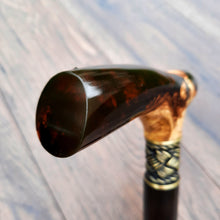 Load image into Gallery viewer, Cane Walking Stick Burl Hybrid Acryl Wood Reed Wooden Walking Cane Sticks Walking Sticks Handcrafted Handmade Cane Exclusive S35