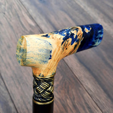 Load image into Gallery viewer, Cane Walking Stick Burl Hybrid Acryl Wood Reed Wooden Walking Cane Sticks Walking Sticks Handcrafted Handmade Cane Exclusive S36