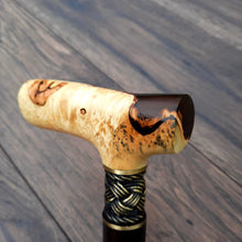 Load image into Gallery viewer, Cane Walking Stick Burl Hybrid Acryl Wood Reed Wooden Walking Cane Sticks Walking Sticks Handcrafted Handmade Cane Exclusive S37