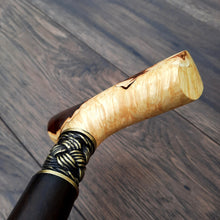 Load image into Gallery viewer, Cane Walking Stick Burl Hybrid Acryl Wood Reed Wooden Walking Cane Sticks Walking Sticks Handcrafted Handmade Cane Exclusive S37
