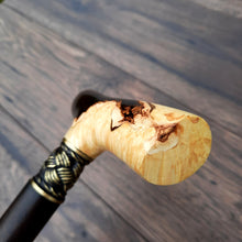 Load image into Gallery viewer, Cane Walking Stick Burl Hybrid Acryl Wood Reed Wooden Walking Cane Sticks Walking Sticks Handcrafted Handmade Cane Exclusive S37