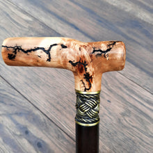 Load image into Gallery viewer, Cane Walking Stick Burl Hybrid Acryl Wood Reed Wooden Walking Cane Sticks Walking Sticks Handcrafted Handmade Cane Exclusive S38