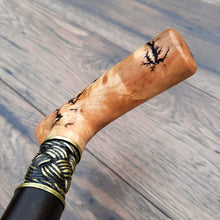 Load image into Gallery viewer, Cane Walking Stick Burl Hybrid Acryl Wood Reed Wooden Walking Cane Sticks Walking Sticks Handcrafted Handmade Cane Exclusive S38