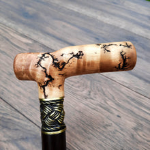 Load image into Gallery viewer, Cane Walking Stick Burl Hybrid Acryl Wood Reed Wooden Walking Cane Sticks Walking Sticks Handcrafted Handmade Cane Exclusive S38