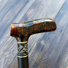 Load image into Gallery viewer, Cane Walking Stick Burl Hybrid Acryl Wood Reed Wooden Walking Cane Sticks Walking Sticks Handcrafted Handmade Cane Exclusive S39