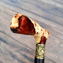 Load image into Gallery viewer, Cane Walking Stick Burl Hybrid Acryl Wood Reed Wooden Walking Cane Sticks Walking Sticks Handcrafted Handmade Cane Exclusive S40
