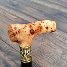 Load image into Gallery viewer, Cane Walking Stick Burl Hybrid Acryl Wood Reed Wooden Walking Cane Sticks Walking Sticks Handcrafted Handmade Cane Exclusive S40