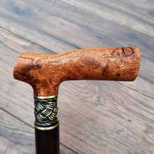 Load image into Gallery viewer, Cane Walking Stick Burl Hybrid Acryl Wood Reed Wooden Walking Cane Sticks Walking Sticks Handcrafted Handmade Cane Exclusive S41