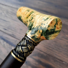 Load image into Gallery viewer, Cane Walking Stick Burl Hybrid Acryl Wood Reed Wooden Walking Cane Sticks Walking Sticks Handcrafted Handmade Cane Exclusive S42