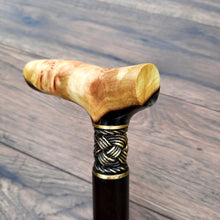 Load image into Gallery viewer, Cane Walking Stick Burl Hybrid Acryl Wood Reed Wooden Walking Cane Sticks Walking Sticks Handcrafted Handmade Cane Exclusive S43