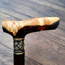 Load image into Gallery viewer, Cane Walking Stick Burl Hybrid Acryl Wood Reed Wooden Walking Cane Sticks Walking Sticks Handcrafted Handmade Cane Exclusive S43