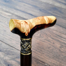 Load image into Gallery viewer, Cane Walking Stick Burl Hybrid Acryl Wood Reed Wooden Walking Cane Sticks Walking Sticks Handcrafted Handmade Cane Exclusive S43