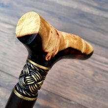 Load image into Gallery viewer, Cane Walking Stick Burl Hybrid Acryl Wood Reed Wooden Walking Cane Sticks Walking Sticks Handcrafted Handmade Cane Exclusive S43