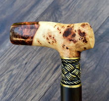 Load image into Gallery viewer, Cane Walking Stick Burl Hybrid Acryl Wood Reed Wooden Walking Cane Sticks Walking Sticks Handcrafted Handmade Cane Exclusive S44