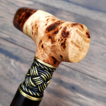 Load image into Gallery viewer, Cane Walking Stick Burl Hybrid Acryl Wood Reed Wooden Walking Cane Sticks Walking Sticks Handcrafted Handmade Cane Exclusive S44