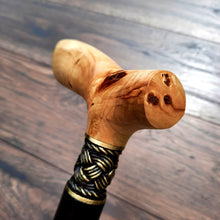 Load image into Gallery viewer, Cane Walking Stick Burl Hybrid Acryl Wood Reed Wooden Walking Cane Sticks Walking Sticks Handcrafted Handmade Cane Exclusive S48