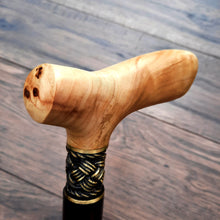 Load image into Gallery viewer, Cane Walking Stick Burl Hybrid Acryl Wood Reed Wooden Walking Cane Sticks Walking Sticks Handcrafted Handmade Cane Exclusive S48